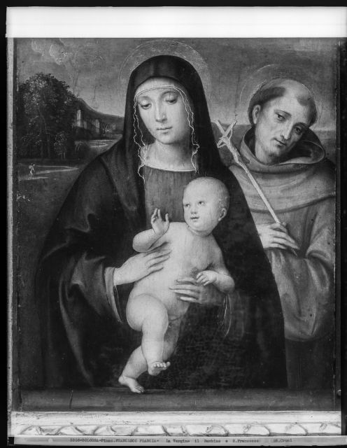 Croci, Felice — BOLOGNA - Pinac. - FRANCESCO FRANCIA - La Vergine il Bambino e S. Francesco — insieme
